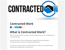 Tablet Screenshot of contractedwork.com